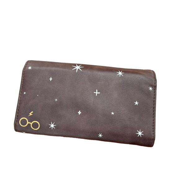 Harry Potter Hogwarts Metal Crest Foldover Flap Wallet Satchel Clutch Purse - Picture 6 of 8